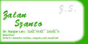 zalan szanto business card